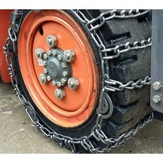 지게차 스노우 체인 중장비 쇠사슬 눈길 겨울철 안전, 6.00-9 타이어 2개 세트, 2개