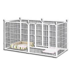 【KIDS PARK】獨家訂製加大款寵物圍欄 鐵條加密/任意組裝/鐵架加厚, 白色, 1箱