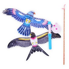 토이토 1+1 대형 낚시대 연 날리기 얼레 세트, 대형 독수리+대형 제비 (51cm), 1세트