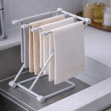 접이식 행주 거치대 싱크대 주방 행주 건조대 스탠드, 1개, 그레이