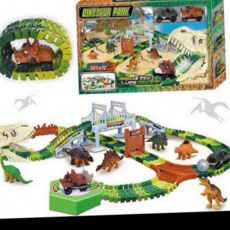 어린이 자동차 트랙 다이노카 공룡 조립 유아 자동차 트랙 레일카 터널 교차