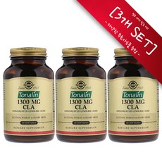 [정품 미국 배송] 솔가 CLA 1300mg 60정 (소프트젤) Solgar Tonalin CLA 1300mg 60정-3개 SET [사은품선택], 챱스틱(민트), 1세트, 180정