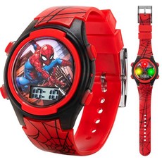 Accutime 아동용 마블 스파이더맨 디지털 쿼츠 시계 레드/블랙 SPD4483 152963