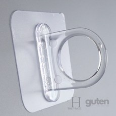구텐샵 부착식 원형고리 후크 1개 변기뚜껑손잡이위생손잡이 o형접착고리, 투명