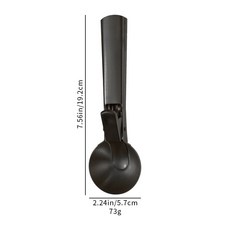 不鏽鋼冰淇淋勺 挖球器兩用雪糕勺 創意甜品家用西瓜水果勺, 大號-黑色挖球器（含opp袋）, 1個