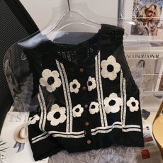 조끼 여성 봄 트 가을 빈티지 뜨개 니트 캐주얼