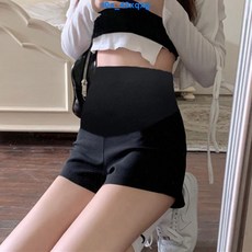 孕婦短褲 夏季西裝打底 緊身彈力防走光安全褲 高腰託腹褲