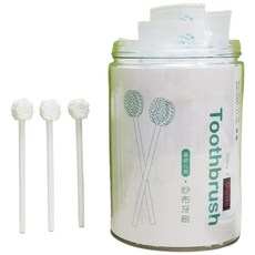 嬰兒口腔清潔器【30隻罐裝】紗布牙刷 口腔清潔棒 新生兒乳牙清潔, 白色