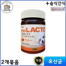 GSB 프로락토 유산균 치즈맛 120g * 2개 묶음 + 동물병원 전용 습식간식 / 강아지 고양이 유산균 / 기능성 영양제 / 장운동 촉진기능