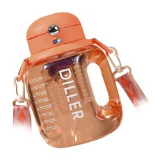 딜러 트라이탄 D2301 탈착식 필터 있는 스포츠 물병, 1개, 오렌지, 2200ml