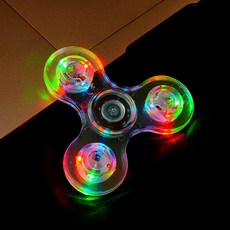 비탈로 플래시플로 LED 라이트 피젯스피너 불빛 손스피너 스트레스해소 장난감, 1개, 투명_CLR