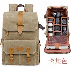 【開發票/統編】國家地理系列復古相機包 多功能攝影包 單反微單/無人機大容量 側取快取 減震抗震, 1個, 復古 卡其色