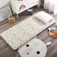 이불요 바닥 싱글침대 푹신 매트리스 토퍼, 코튼 4cm   꽃바다, 1.0x2m, 꽃바다, 1cm