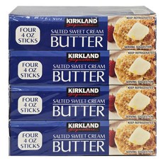 커클랜드 가염 스위트 크림 버터 아이스박스 포장, 453g, 4개