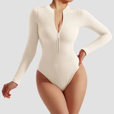 여성 트레이닝복 요가복 레깅스 지퍼 원피스 요가 세트 헬스장 의류 피트니스 운동 심리스 긴팔 스포츠웨어 스포츠 슈트 올인원 바디 수트