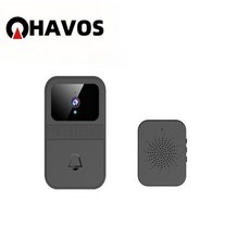Havos 초인종 스마트 APP원격모니터링 무선초인종 구멍안뚫는 무선 방수 단독거주자원룸용 실시간영상 자동녹화, 1개 1개