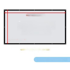 프로젝터 스크린 홈시어터 야외용 캠용 대형, 접이식 탄성, 110인치 16 9