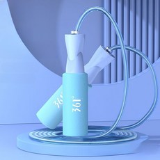 피라모니 361도 프리미엄 와이어 스피드 베어링 줄넘기, 블루, 1개