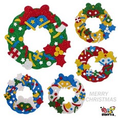 手作DIY聖誕花圈材料包 聖誕裝飾貼紙