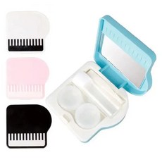 사랑스러운 피아노 모양 여행 콘택트 렌즈 케이스 박스 미러 홀더 안경 보관 아이 케어 랜덤, 1개