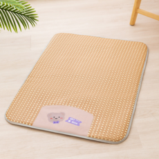 Hipipig 寵物涼蓆 狗狗夏季睡墊 清爽透氣 幼犬成犬適用, 棕色小熊基礎款（單凉席）, S:45*35cm（適合5斤內幼寵使用）