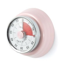 권파이델릴 60분 자기 시각 타이머 무음 작동 및 배터리 필요 없음 주방 홈스쿨 데스크 사무실 회의 홈러닝 타이머(핑크) 시간 관리 도구, Pink-x2, 2
