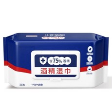台灣現貨 75%酒精濕紙巾 75%酒精 酒精濕紙巾 濕紙巾 濕巾 酒精 酒精擦濕巾 清潔 附蓋, 1個, 80抽-附蓋, 80張