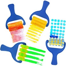 미니 페인트 브러시용 폼 브러시 롤러 스펀지 DIY 아트 공예 페인팅 도구 세트, 4 Packs