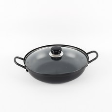 국산 경질 복전골 냄비 24cm (뚜껑포함), 블랙, 1개
