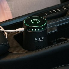 스토어-정유 에어큐원 차량용공기청정기 블랙 USB 미니 공기정화기 자동차탈취기