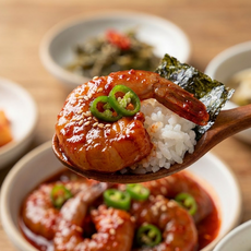 양념 깐새우장 순살 밥도둑 반찬, 4개, 400g