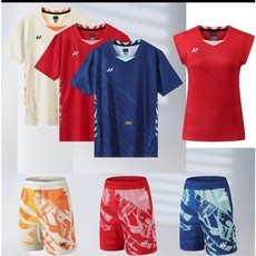 羽球衣羽球服 時尚短袖羽毛球服羽球衣 情侶短袖運動套裝 羽球衣排汗衫 比賽衣兵乓球服733, 733男生藍色-上衣,L, 1個