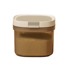 避光設計奶粉密封罐 (附磁吸奶粉勺), 茶色, 1個