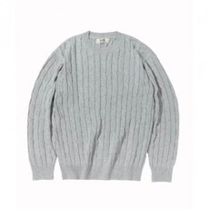 굿라이프웍스 GLW 오버핏 케이블 스웨터 니트 그레이