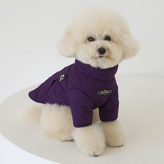 RealPet 寵物鑽石菱格紋鋪棉外套, 紫色