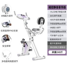 스핀바이크 실내자전거 다이어트 홈트레이닝 블루 테이블형, 1, N. 화이트 퍼플 등받이