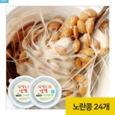국산콩 참발효 낫또 대용량 70g 소스포함 노란콩, 24개