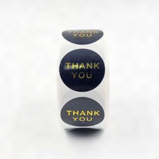 2.5cm 원형 블랙 포장 봉인 500장 스티커 실링 답례 선물 사은품스티커, 1개