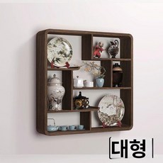벽걸이 컵장 56x56x12cm 컵보드 수납장 인테리어, 스타일 2 대형 73 x 73x15cm