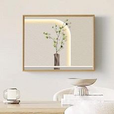 분전함 가리개 북유럽 명화 디자인 정물화 액자 액자형, 내추럴 우드 프레임, 그린 플랜트 8