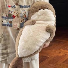 海豹造型軟萌布娃娃，床上睡覺抱枕，創意玩偶，送男女生日禮物, 1個, 海豹,43厘米（亏本甩卖）