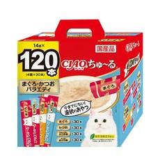 챠오츄르 고양이 버라이어티 짜먹는 간식 120p, 혼합맛(참치/가다랑어), 1.68kg, 1개