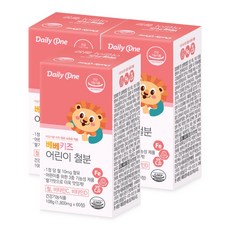 데일리원 베베키즈 어린이 철분 1800mg X 60정, 3개
