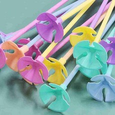풍선 홀더 컵 스틱 세트 32cm 파스텔 장식용 손잡이풍선