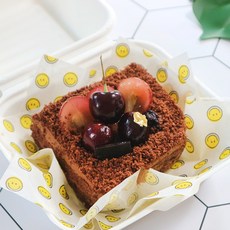 스마일 코팅 유산지 10장 (30x30cm) / 도시락 디저트 배달 샌드위치 케이크 제과제빵 식품포장지, 1개, 1세트