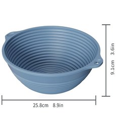 반느통 실리콘 발효빵틀 반죽 원형 깜빠뉴 바네통, C. 둥근 모양 일반적인 스타일 연한 파란색