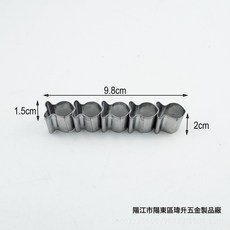 DFMEI 25個小金魚餅乾模具迷你多款烘焙模具, 1個, 5連小魚餅乾模具:如圖
