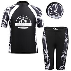 UPPERCUT 남아 반팔 래쉬가드 세트 수모포함 남아수영복 주니어수영복 아동수영복 생존수영복 NEW 디자인