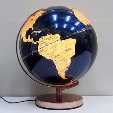 SkyGlobe 12吋三段觸碰式發光地球儀 玫瑰金底座 英文版