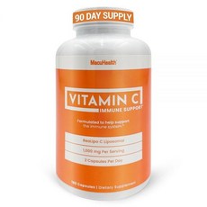 Macuhealth 리포솜 비타민 C 1회 제공량당 1000MG - 지용성 항산화 물질 및 향상된 흡수력을 갖춘 높은 생체 이용률 3개월 분량, Macuhealth 리포솜 비타민 C 1회 제공량당 1, 1개, 180정